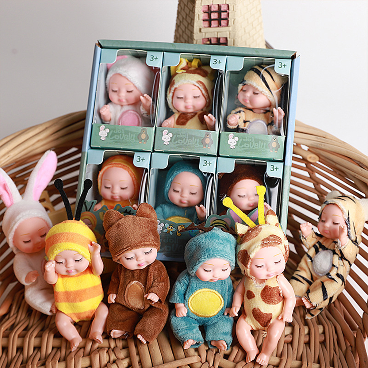 Baby Clothing Gift Set - 1/6PCS Mini Newborn Doll Rebirth Doll