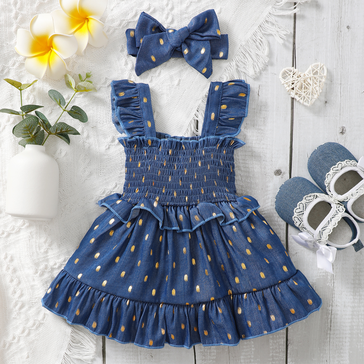 Baby Clothing Sale - 3-24Months Infant Baby Girl Golden Dot