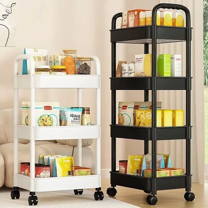 Baby Clothing Rack - Multi-Tier Rolling Storage Cart Mobile Shelf