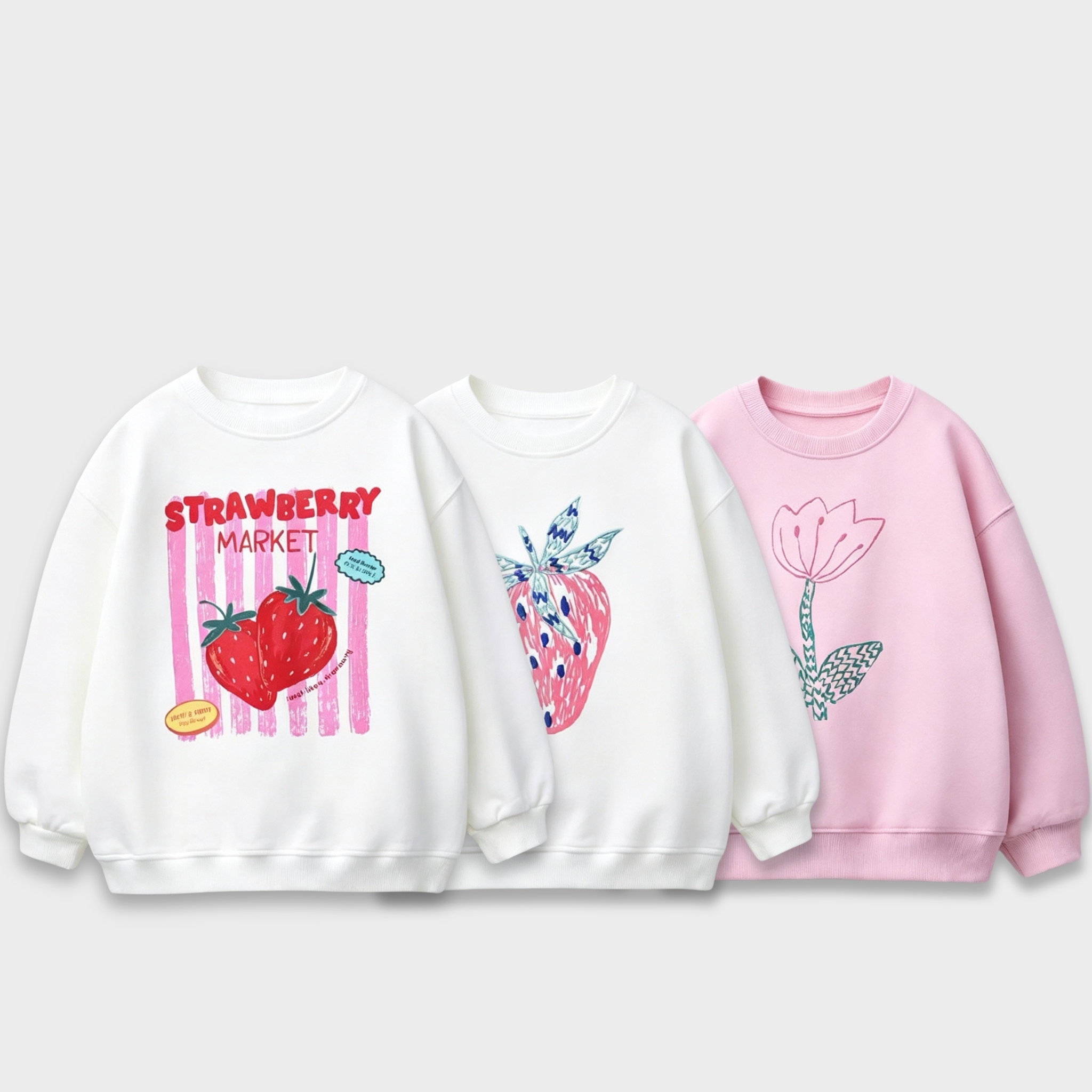 Baby Clothing Patterns Free - Strawberry Pattern Baby Girls Sweatshirts Tops