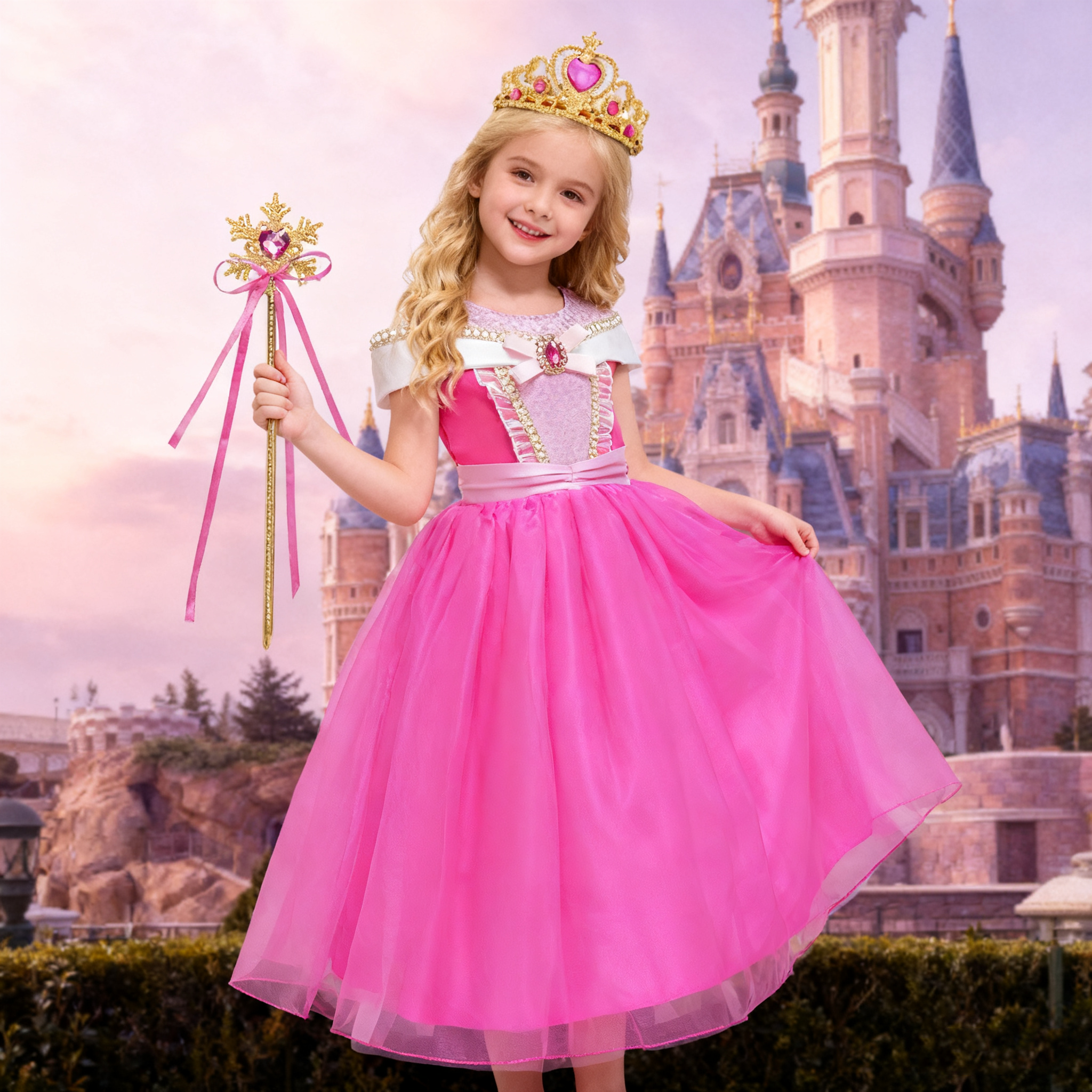 Girl Pink Dress Aurora Kids Co - Baby Clothing Europe のレビューと価格