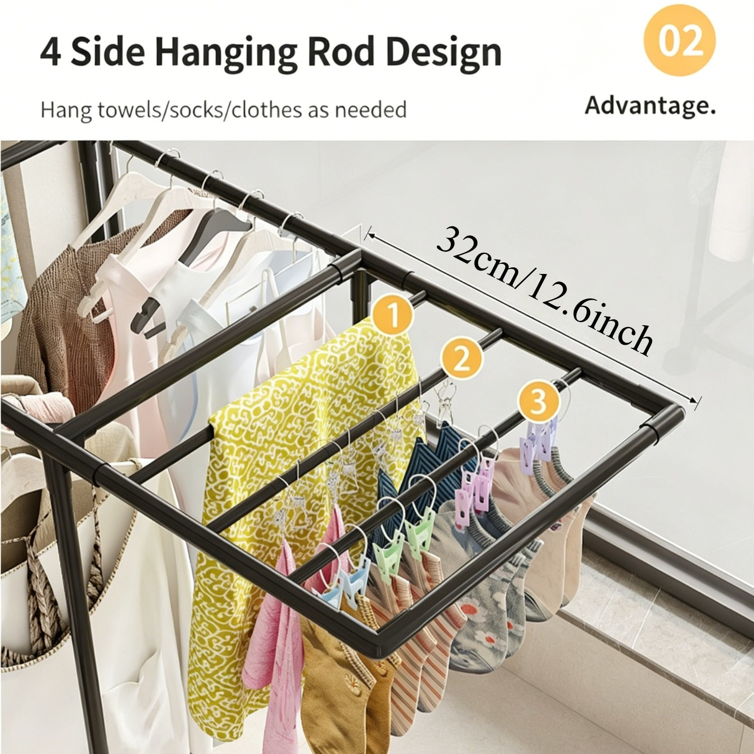 Standing Clothes Drying Rack w - Baby Clothing Rack のレビューと価格