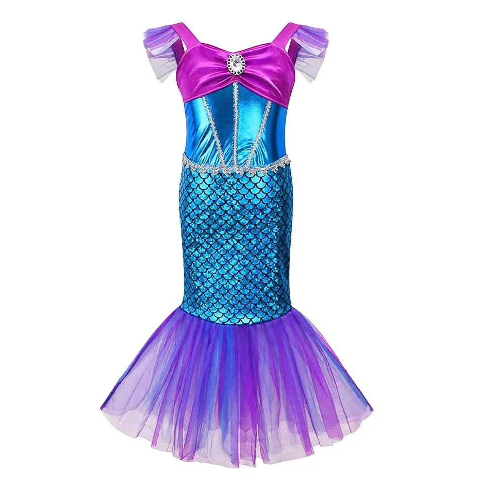 Mermaid Dress Girls Kids Cospl - Baby Clothing Europe のレビューと価格