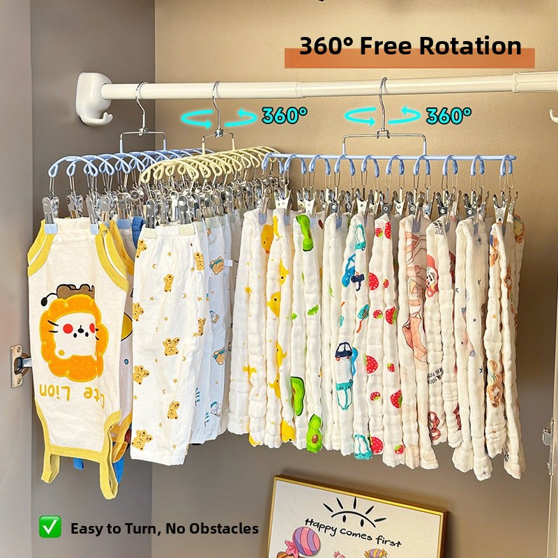Baby Clothes Hanger Multi-clip - Baby Clothing Rack のレビューと価格
