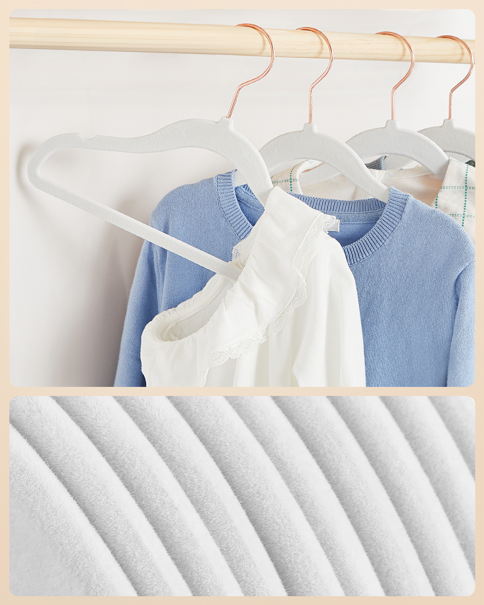 10/20/50pcs Baby Velvet Hanger - Baby Clothing Cupboard のレビューと価格
