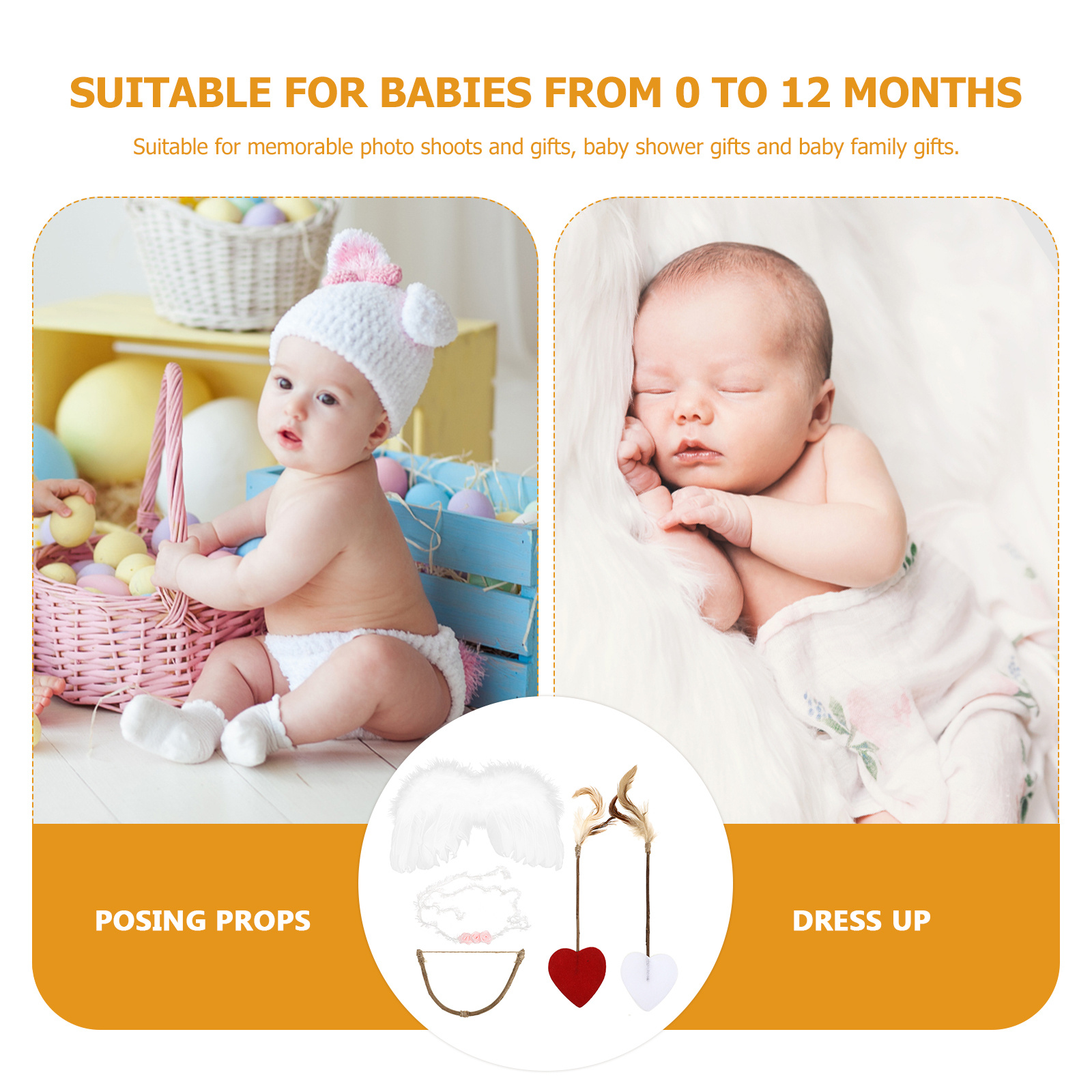 Baby Wing Headband Kit Infant  - Baby Clothing Gift Set のレビューと価格