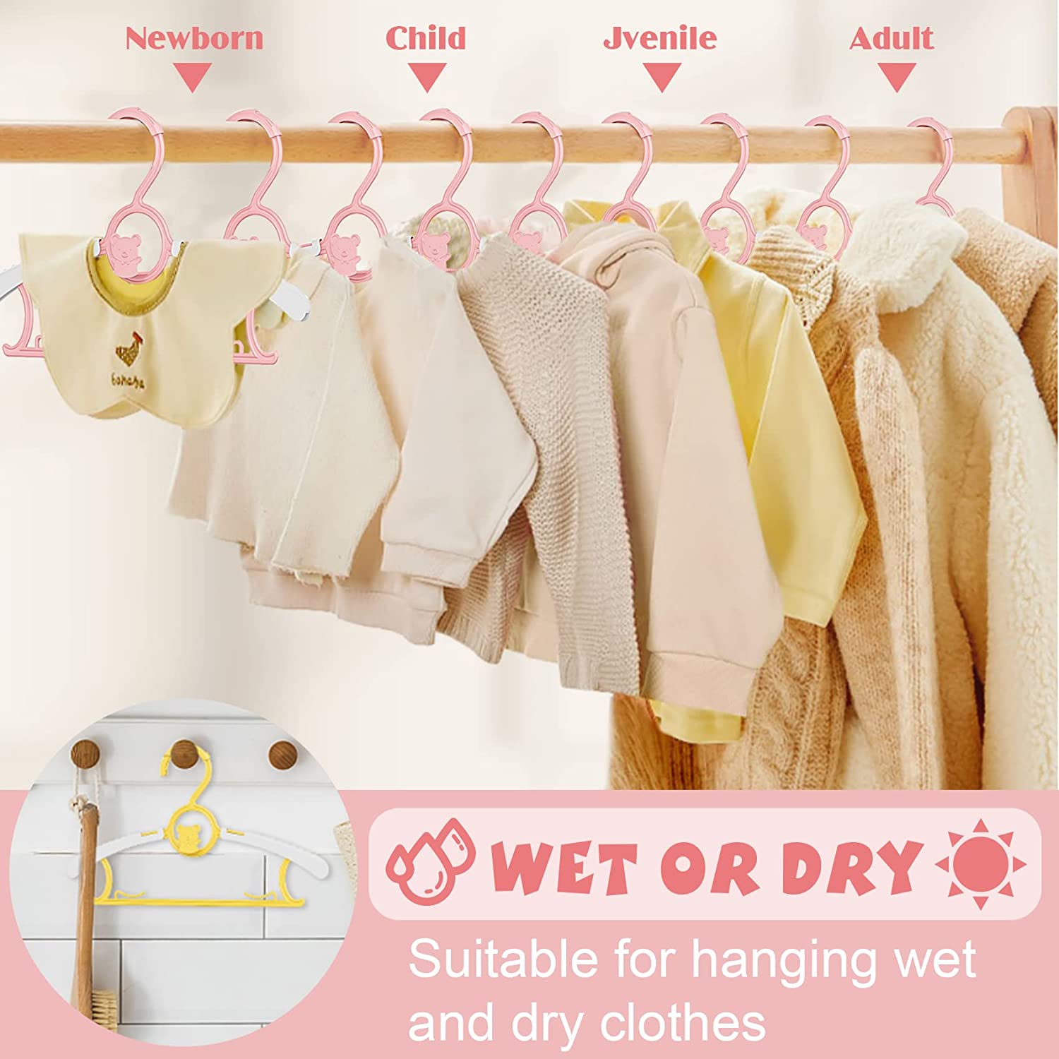 UNTIOR Non-slip Baby Clothes H - Baby Clothing Rack のレビューと価格