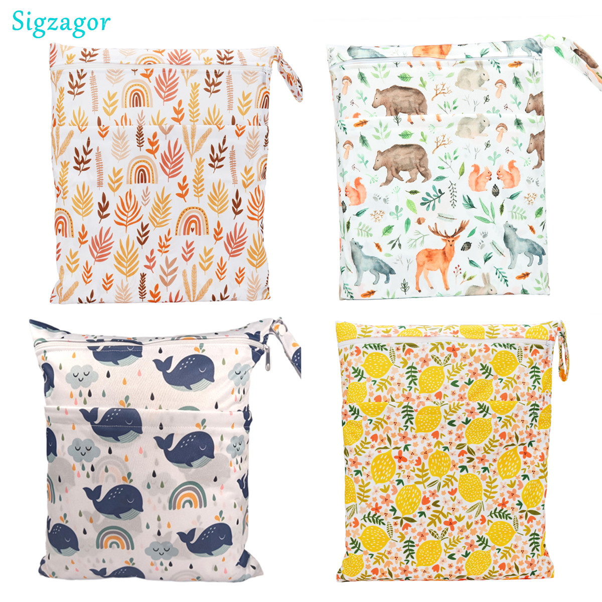 [Sigzagor] Wet Dry Bag With Tw - Baby Clothing Cupboard のレビューと価格