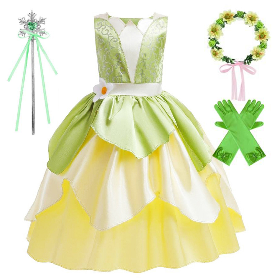 Tiana Costume Girl Dress Up Pr - Baby Clothing Europe のレビューと価格