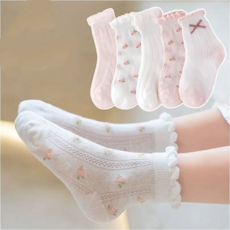 Kids Socks 5 Pairs/Lot Spring  - Baby Clothing Patterns Free のレビューと価格