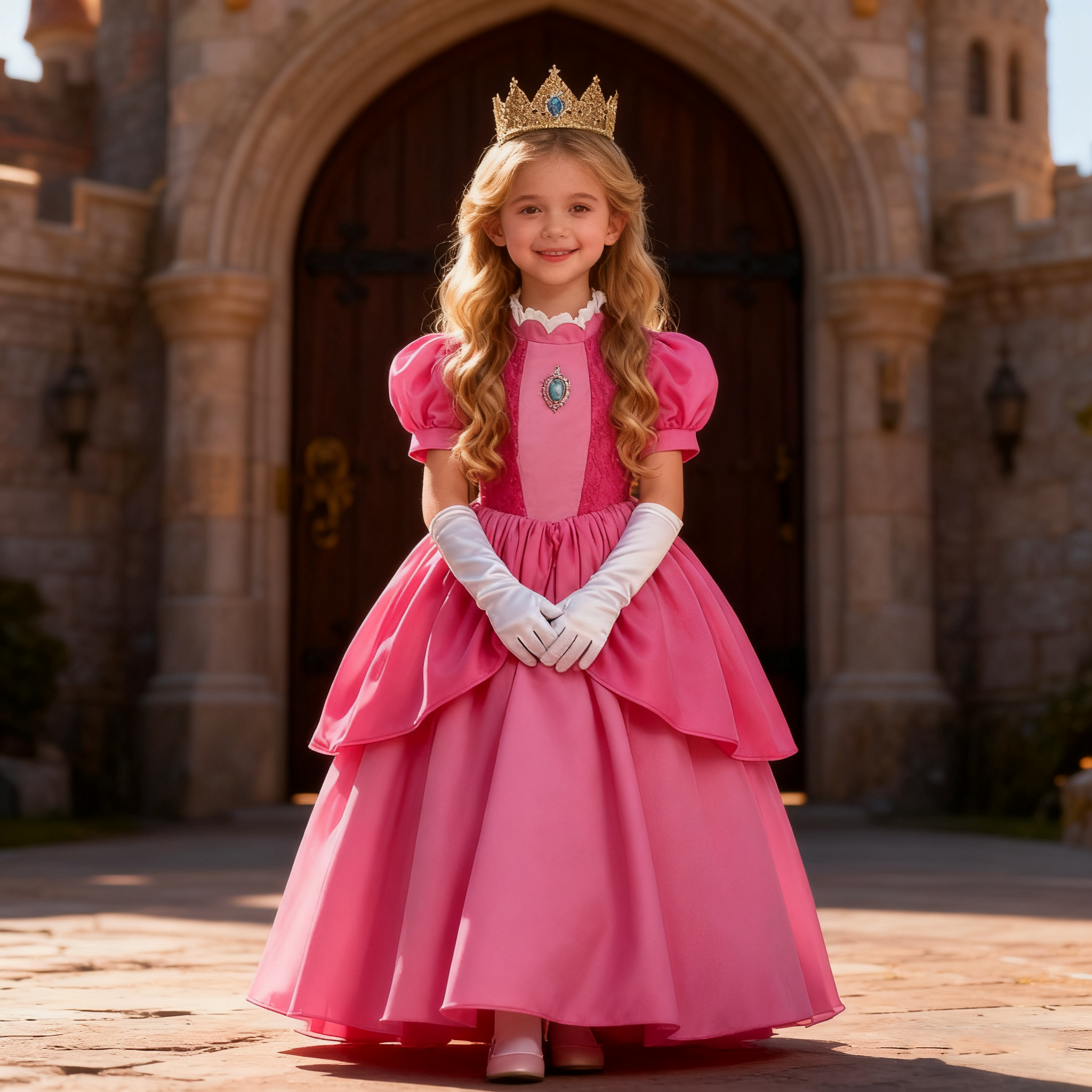 Peach Princess Costume For Gir - Baby Clothing Europe のレビューと価格