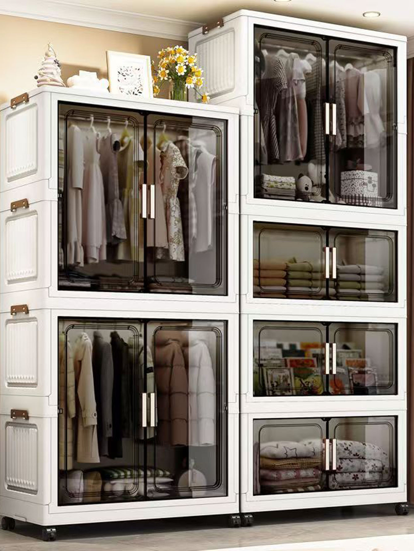 Thickened folding storage cabi - Baby Clothing Cupboard のレビューと価格