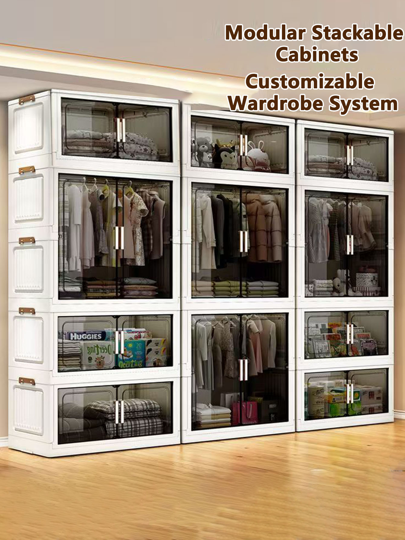 Thickened folding storage cabi - Baby Clothing Cupboard のレビューと価格