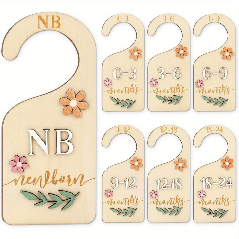 7Pcs 2D Daisy Wood Baby Closet - Baby Clothing Cupboard のレビューと価格