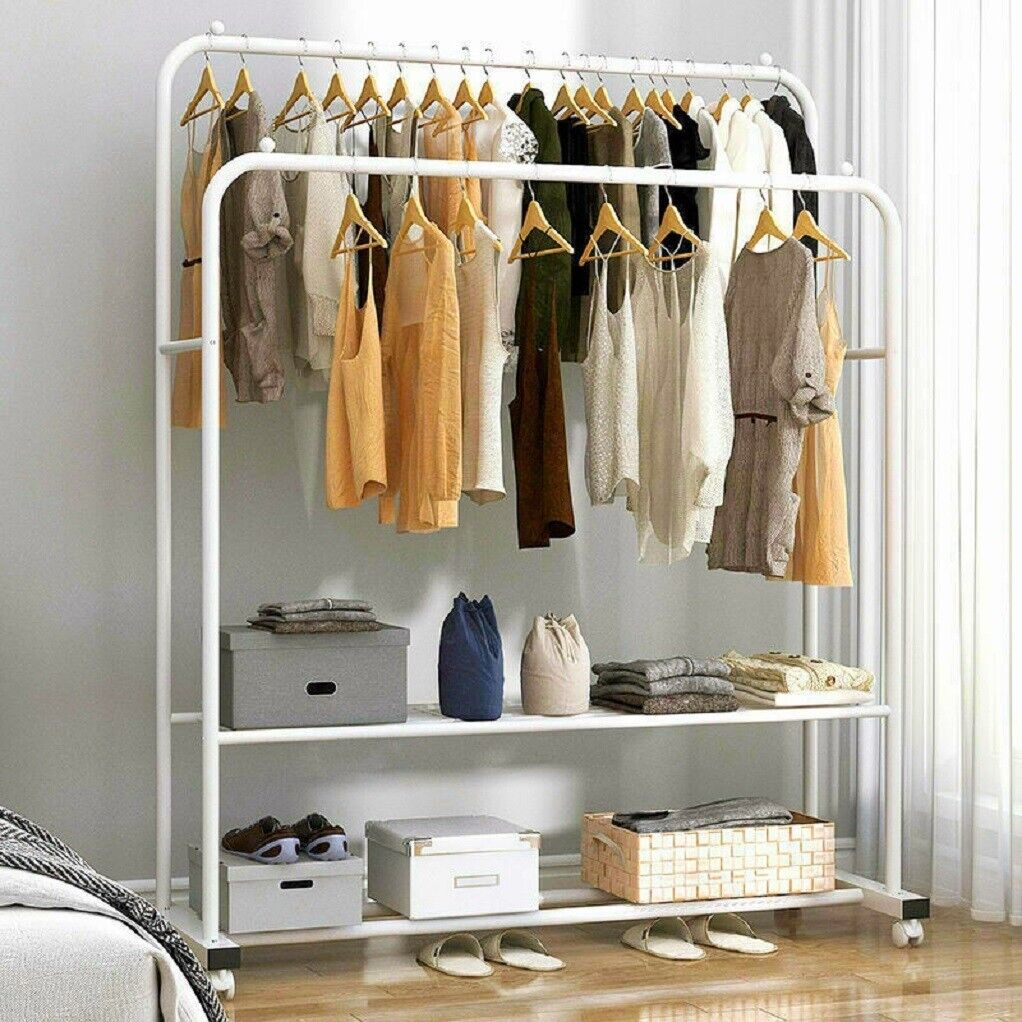 Heavy Duty Rolling Clothes Rac - Baby Clothing Rack のレビューと価格