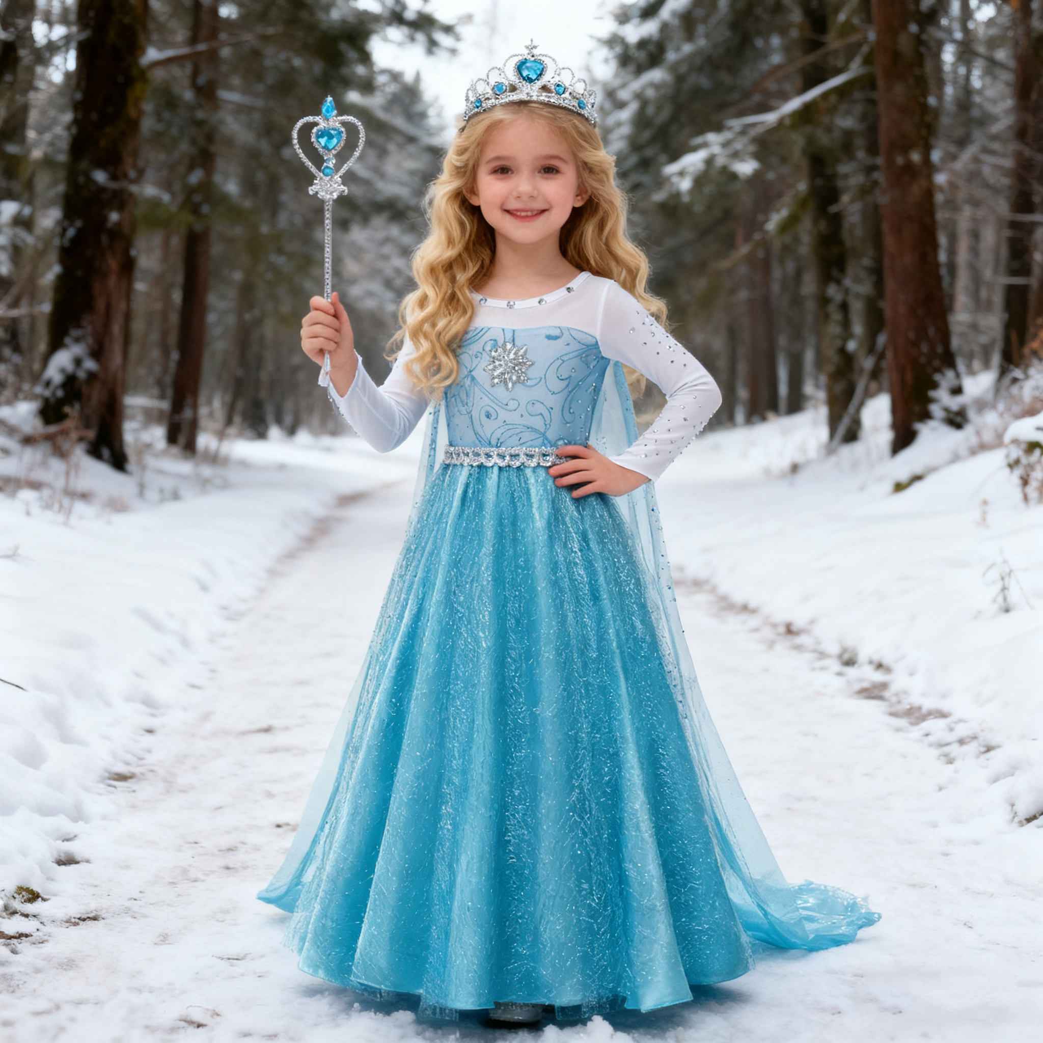 Girls Snow Queen Elsa Anna Lon - Baby Clothing Europe のレビューと価格