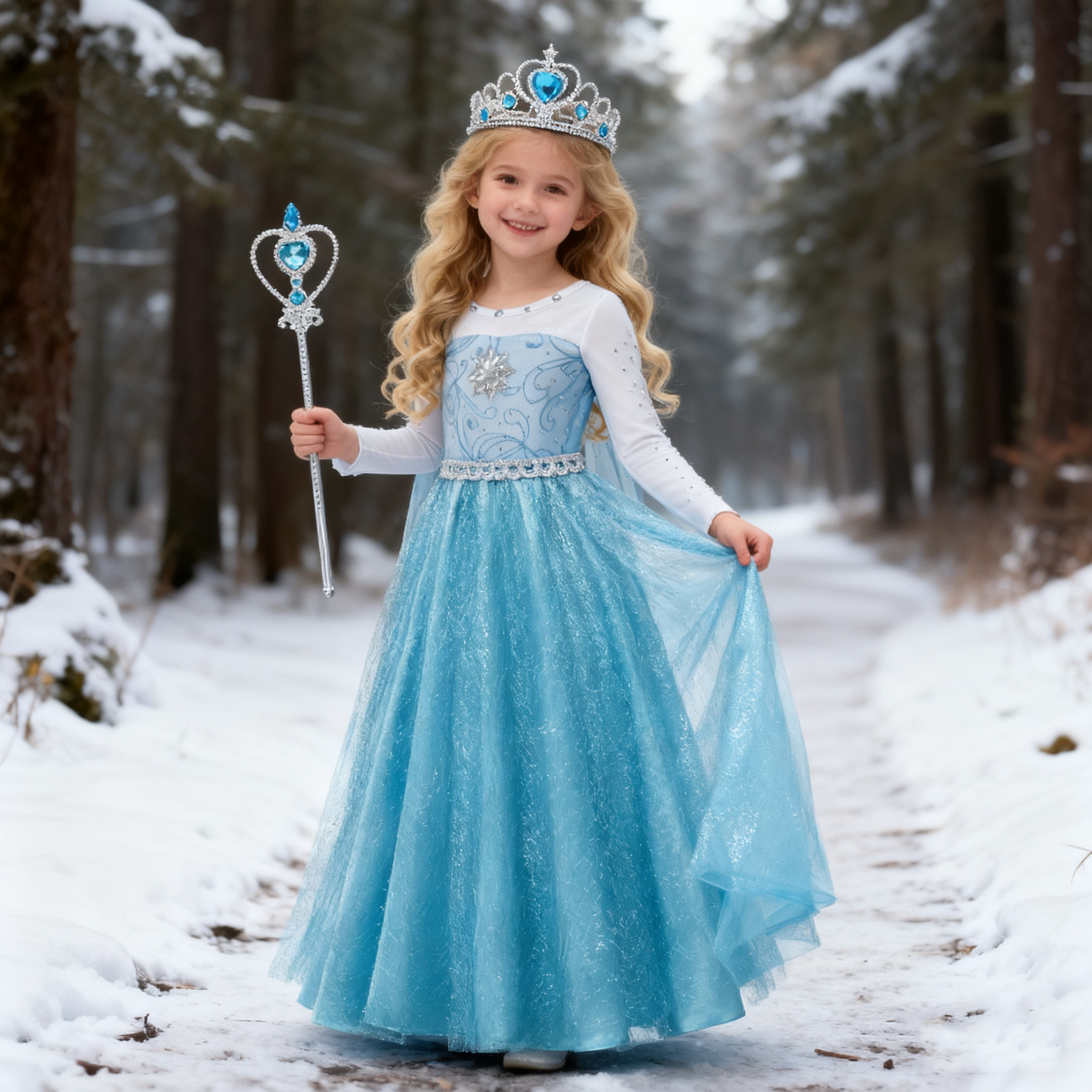 Girls Snow Queen Elsa Anna Lon - Baby Clothing Europe のレビューと価格